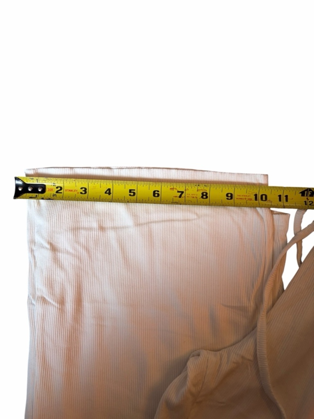 Women's White Ribbed Lounge Set - Picture 5 of 5